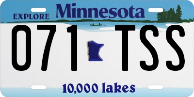 MN license plate 071TSS