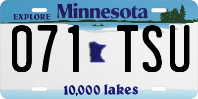 MN license plate 071TSU