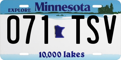 MN license plate 071TSV
