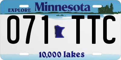 MN license plate 071TTC