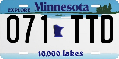 MN license plate 071TTD