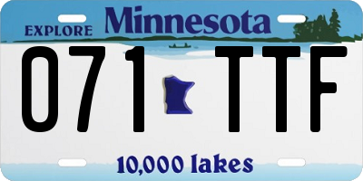 MN license plate 071TTF