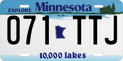 MN license plate 071TTJ