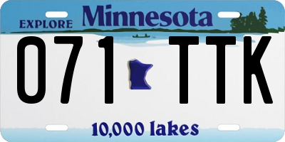 MN license plate 071TTK