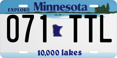 MN license plate 071TTL