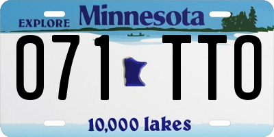 MN license plate 071TTO