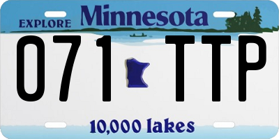 MN license plate 071TTP