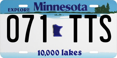 MN license plate 071TTS