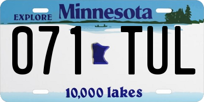 MN license plate 071TUL