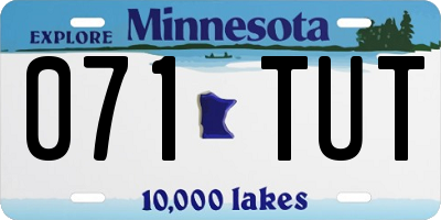 MN license plate 071TUT