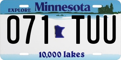 MN license plate 071TUU