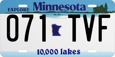 MN license plate 071TVF