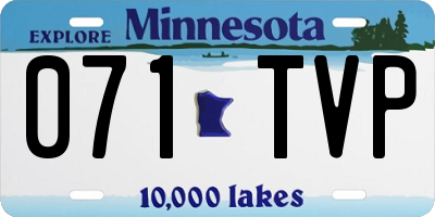 MN license plate 071TVP