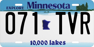 MN license plate 071TVR