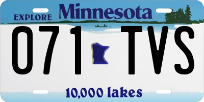 MN license plate 071TVS
