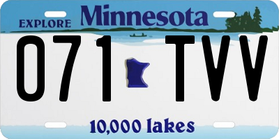 MN license plate 071TVV