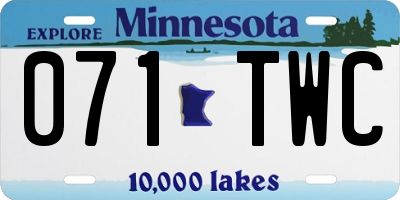 MN license plate 071TWC