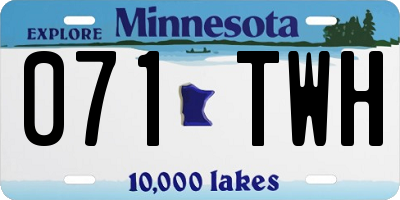 MN license plate 071TWH