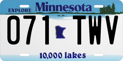MN license plate 071TWV