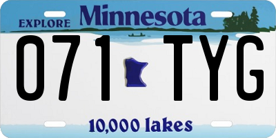 MN license plate 071TYG
