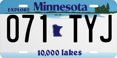MN license plate 071TYJ