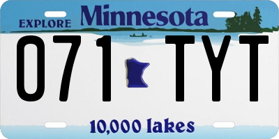 MN license plate 071TYT