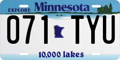 MN license plate 071TYU