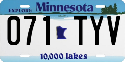 MN license plate 071TYV