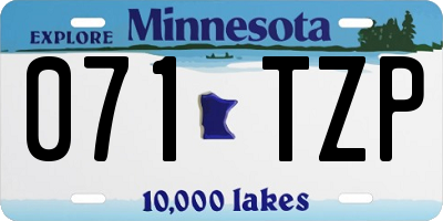 MN license plate 071TZP