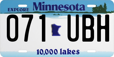 MN license plate 071UBH