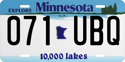 MN license plate 071UBQ