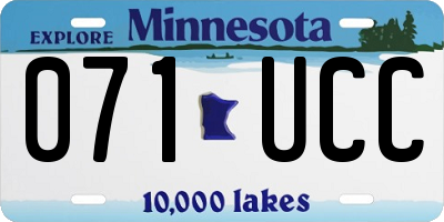 MN license plate 071UCC