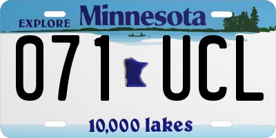 MN license plate 071UCL