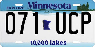 MN license plate 071UCP
