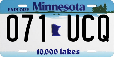 MN license plate 071UCQ