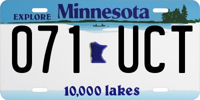MN license plate 071UCT