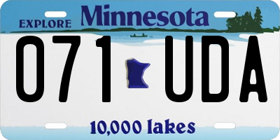 MN license plate 071UDA