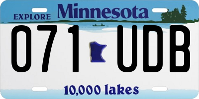 MN license plate 071UDB
