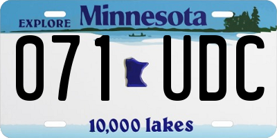 MN license plate 071UDC