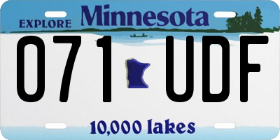 MN license plate 071UDF
