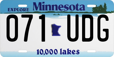 MN license plate 071UDG