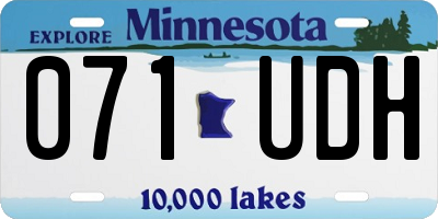 MN license plate 071UDH