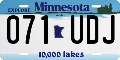 MN license plate 071UDJ