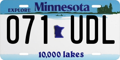 MN license plate 071UDL