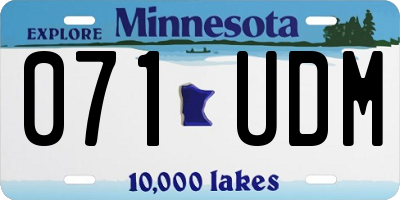 MN license plate 071UDM