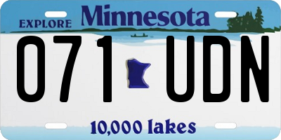 MN license plate 071UDN