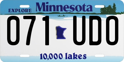 MN license plate 071UDO