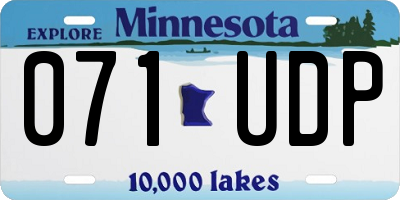 MN license plate 071UDP
