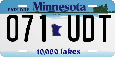 MN license plate 071UDT