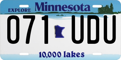 MN license plate 071UDU